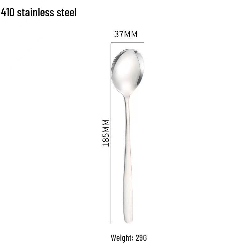 304 Stainless Steel Korean Style Tableware: Soup Spoon, Table Fork, Coffee Stirring Spoon, Long-Handle Thickened Spoon & Fork.