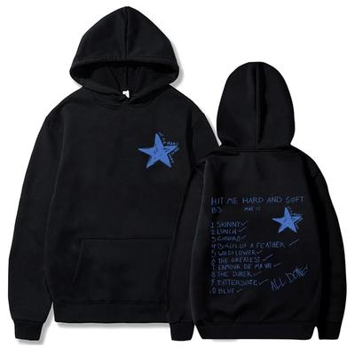 Bluzy Hip Hopowe Uderz Mnie Mocno i Delikatnie Trasa 2024 Bluza z Kapturem Pulower Męska Damska Polarowe Bluzy Moda Luźna Gotycka Bluza z Kapturem