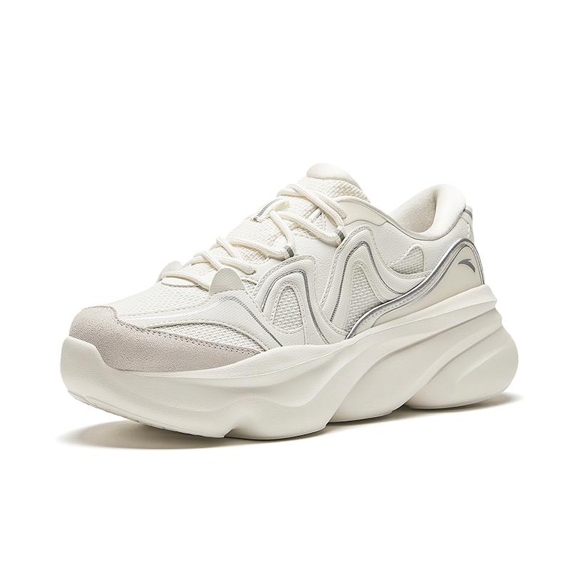 New Anta Meowth Waterproof Low Top Casual Shoes Women's Ivory White 922348889-1