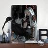 Cyberpunk-Engelskrieger mit Waffe Blechposter Benutzerdefinierte Wandkunst Vintage Retro Metallschilder für Luxus-Wohnaccessoires Zimmer