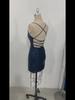 Rochie Retro Europeană & Americană 2024 Vară cu Mărgele și Paiete Verzi cu Bretele Sexy