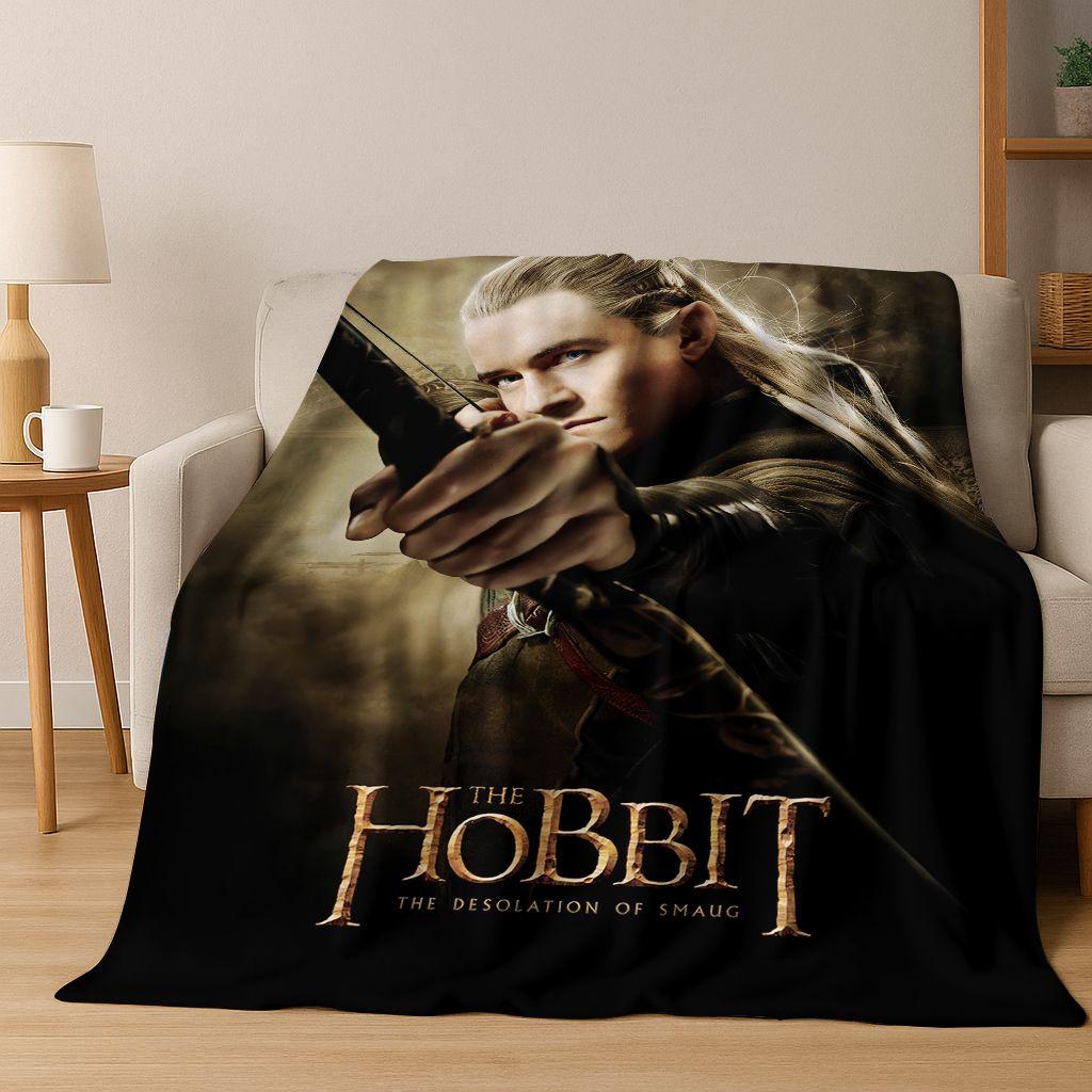 26 Style L-Lord of Rings H-Hobbit Movie Flannel Blanket,Warm and Cozy Soft Throw Blanket for Home Bedroom Bed Sofa Cover Gift