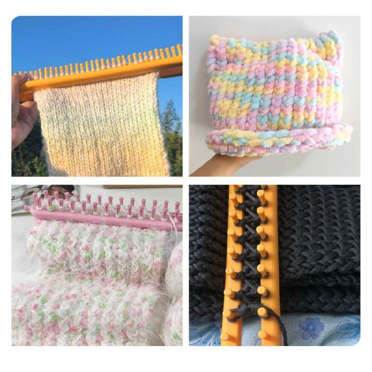 1 or 2 Set Knitting Tool Round Rectangular Knitted Loomed Set Knitting Frame For DIY Hat Scarves Easy Crafting Solution
