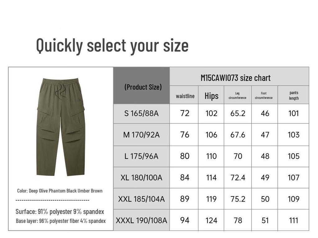 Camel Men's Water-Repellent Multi-Pocket Cargo Pants