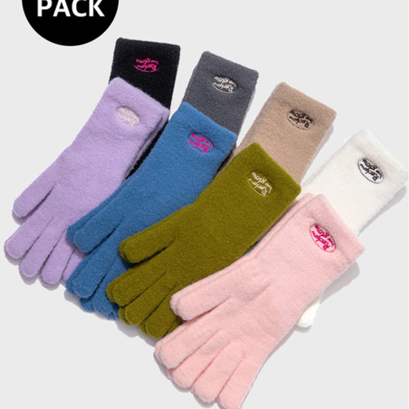 

RECLOW [2 ПАРЫ] ПУШИСТЫЕ ПЕРЧАТКИ С ЛОГОТИПОМ 8 ЦВЕТОВ BLUE