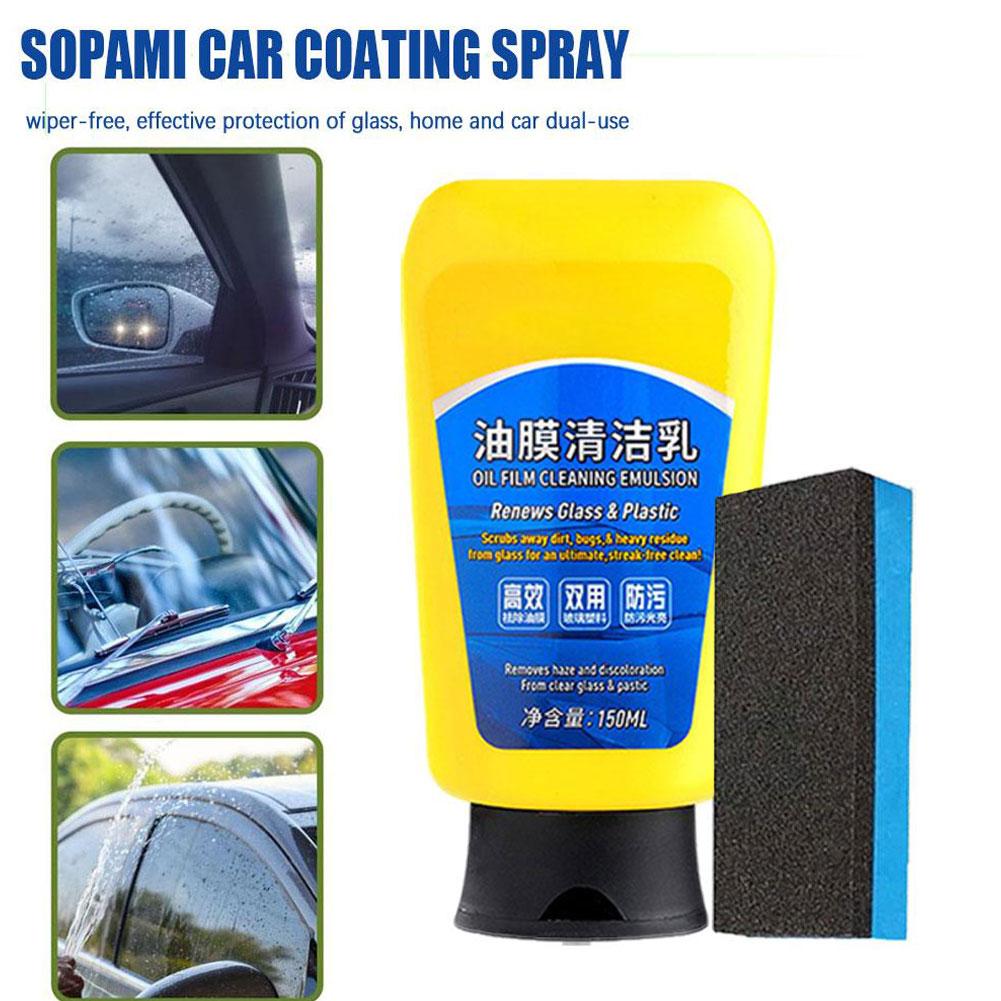 Car Window Grease Water Stain Removal Cleaner Car Glass Oil Film Remover Paste Windshield Polisher Stuff Windshield Coating Agen