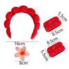 Frangipani Bubble Cloth Flannel Sponge Face Wash Waterproof Hair Band Hair Clip Set Cloud Headband