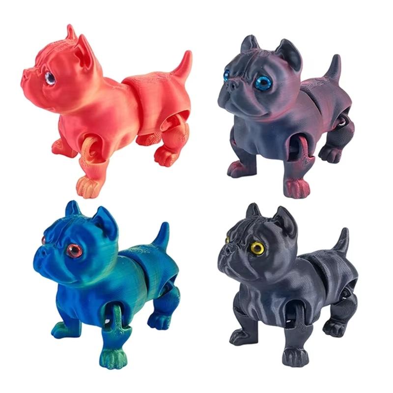 Kolorowe Zwierzątka Rękodzieło Zabawka dla Dzieci Piesek Drukowany 3D Dla Psa Ulga w Stresie Wspieranie Pielęgnacji Jamy Ustnej i Rozrywka