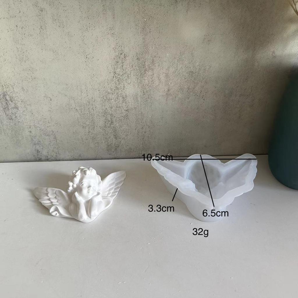 3D Angel Ornaments Silicone Mold DIY Handmade Wings Angel Cement Plaster Epoxy Resin Wall Decoration Pendant Mold
