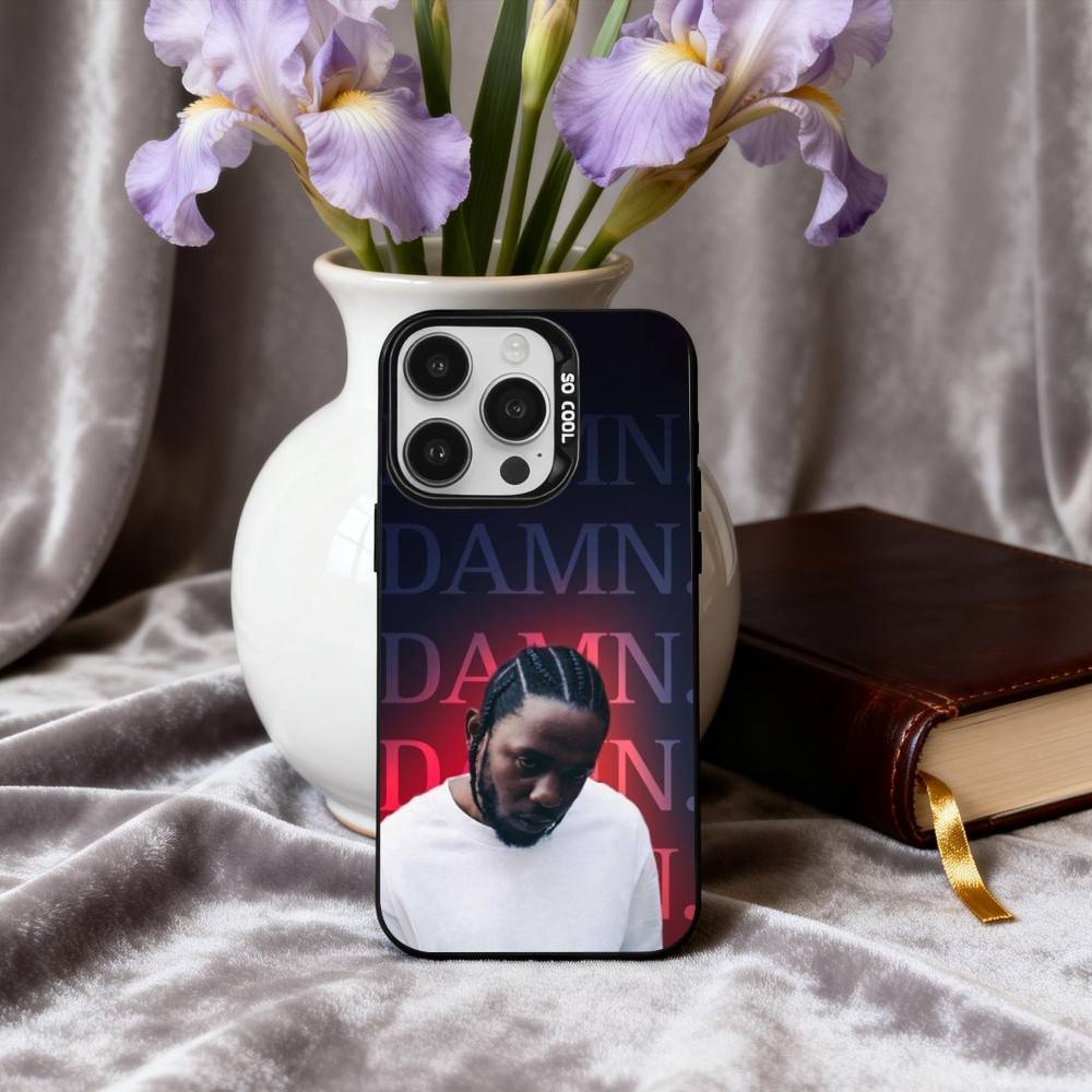 K-Kendrick-K Rapper L-Lamar-R Phone Case For iPhone17,16,15,14,13,12,11 Plus,Pro Max Black Candy silver phone case iPhone14ProMax
