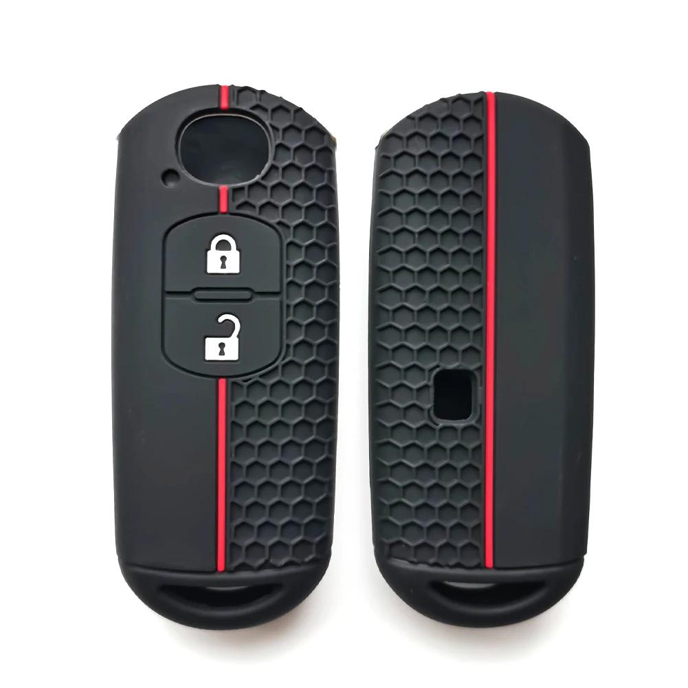 

2/3Buttons Key Case Box Silicone Car Accessories For Mazda 2 3 6 Axela Atenza CX-5 CX5 CX-3 CX-7 CX8 CX-9 2016-2019