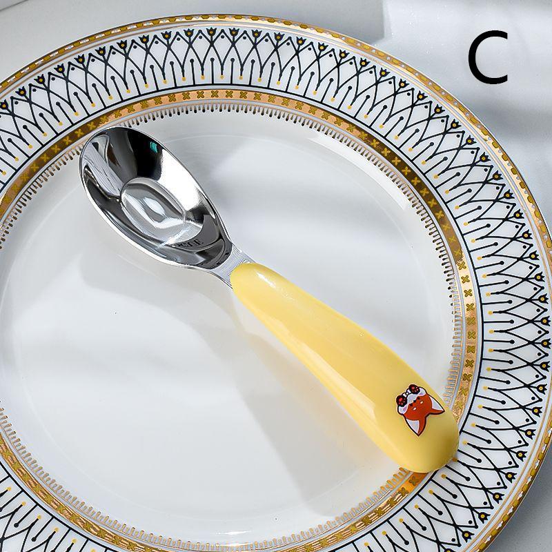 Ingot Head Soup Spoon Stainless Steel Tableware Teaspoons Home Children'S Tablespoons Ice Cream Shovel Kitchen Utensils