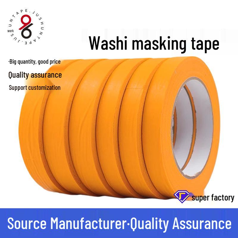 Waterproof Yellow Washi Masking Tape: Seamless, No-Residue Color Separation for Spray Paint & Beauty Applications
