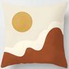 Brown Geometric Print Square Pillowcase Home Goods Car Sofa Cushion Cover