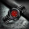 Men's Watch Authentic Light Luxury Original Alien Blade Steel Belt Black Red Contrast Creative Male Fashion Quartz Watches Gift