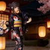 Black Yukata Girl Figure Ambiance Desktop Decoration Collectible Figurine Essential Gift Festivals Birthdays 1pc for and Articulated Detailed Movable