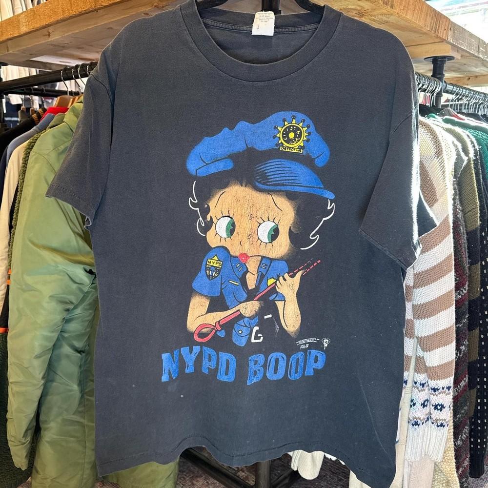 1995 Betty Boop NYPD Boop New York City police cartoon TShirt NH26779 Unisex T-Shirt XXL