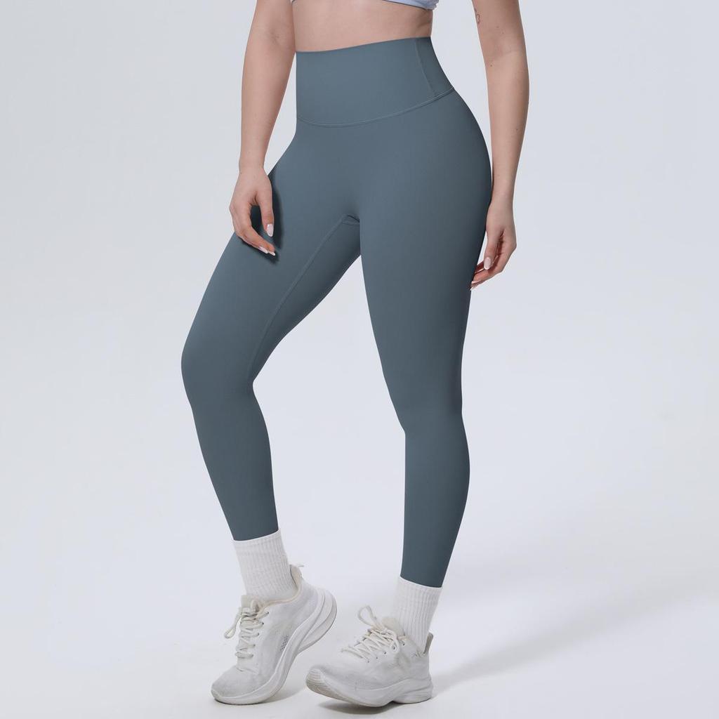 High-Waisted Peach-Lift Anti-Curl Yoga Pants - Skin-Friendly Nylon Tight-Fit Sportswear