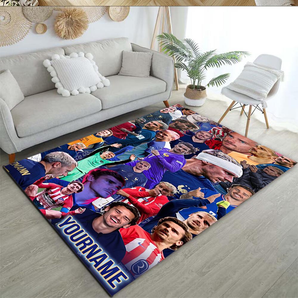Atletico Madrid Customizable Name Carpet Design for Playrooms Dining Room Kitchen Study room Antislip Carpet Anime Office Decor Spiritual Gift