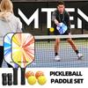 Pickleball Paddles Set of 2 for All Skill Levels, Fiberglass Surface with Polypropylene Honeycomb Core