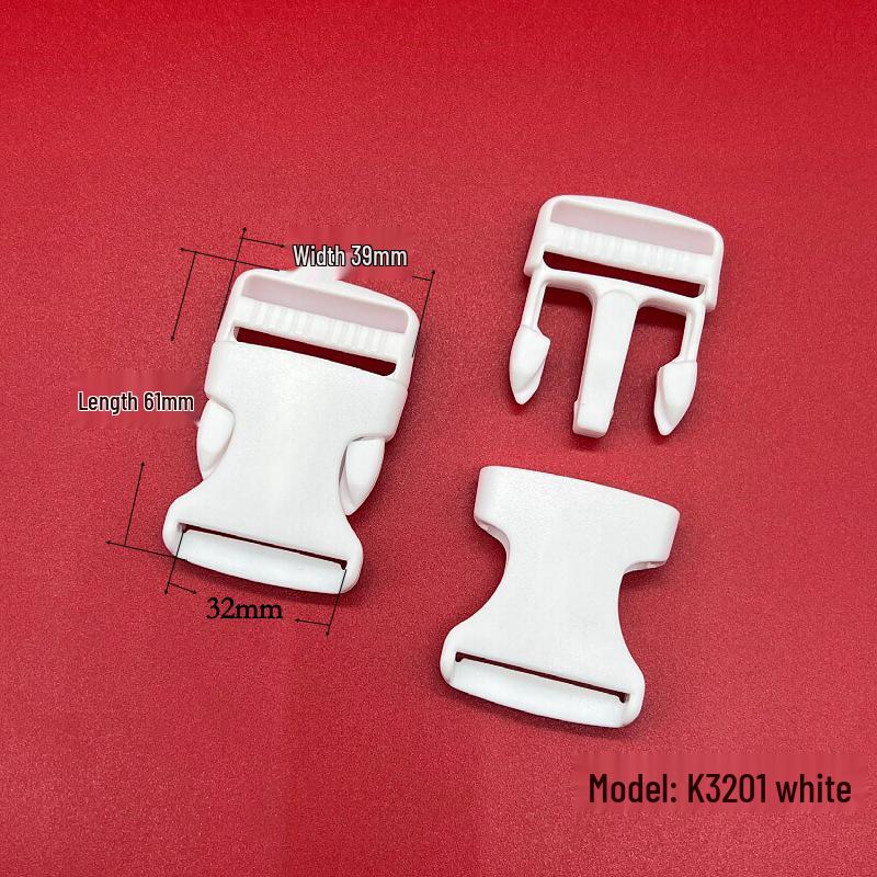 High-Quality White Plastic Snap Buckle for Backpacks and Schoolbags