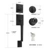 European Double Door Entry Lock ANSI Zinc Alloy Exterior Handle, Heavy Duty Pull for Main Gates/Villa Doors
