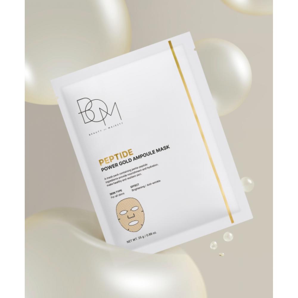 B.o.m. Biom Peptide Power Gold Ampoule Mask  5 Sheets 