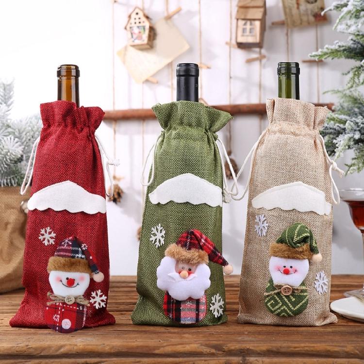 Christmas Wine Bottle Cover Wine Gift Bag New Year 2023 Xmas Gifts Holiday Party