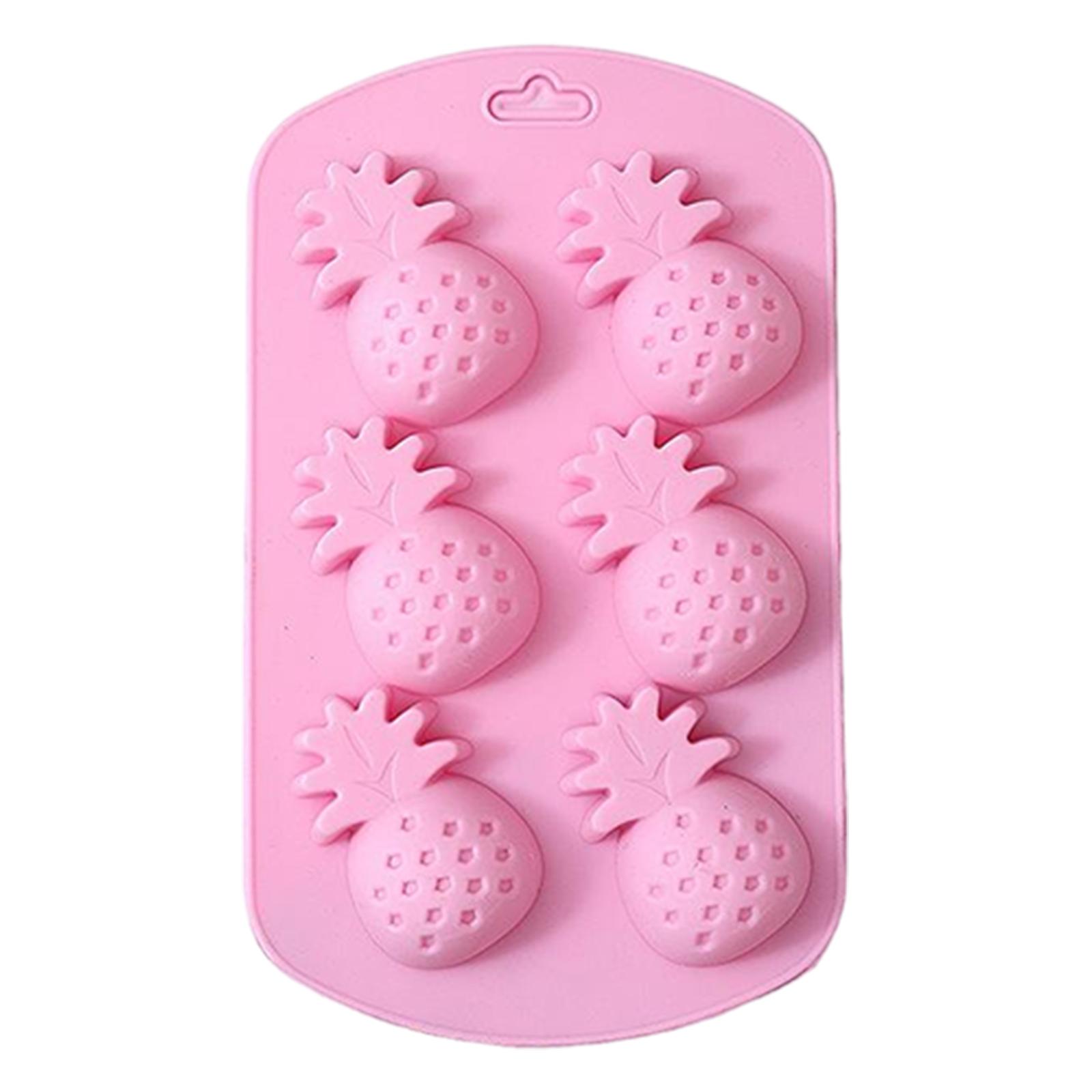 Silicone Food-grade Fruit-shaped  Mold, Baby Food Baking Tool,  Scented Candle Mold One Size розовый