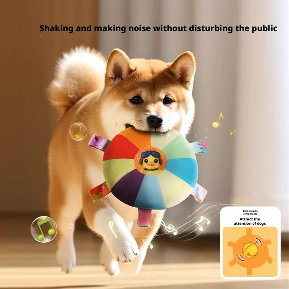 Funny Rainbow Plush Flying Saucer Dog Toys Outdoor Interactive Training Games Chew Toy Pets Flying Discs Toys Dog Accessories