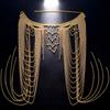 Elegant Layered Rhinestones Shoulder Chain Shimmering Layered Fringe Body Jewelry For Parties Weddings And Evening Event