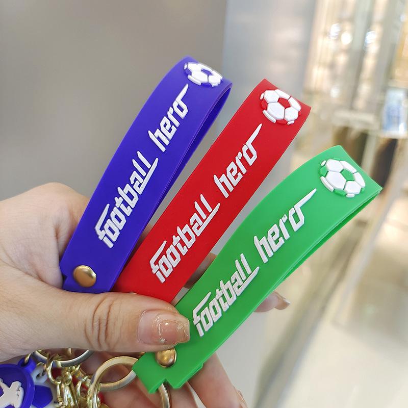 Football Cup Cartoon Mini Simulation Football Keychain Outdoor Backpack Key Pendant Gift Travel Commemoration