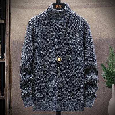 2024 Men Casual Turtleneck Sweater Thick Knitted Pullover Fashion Sweater Male Autumn Winter Warm Top Knitwear Mens Clothing 3XL