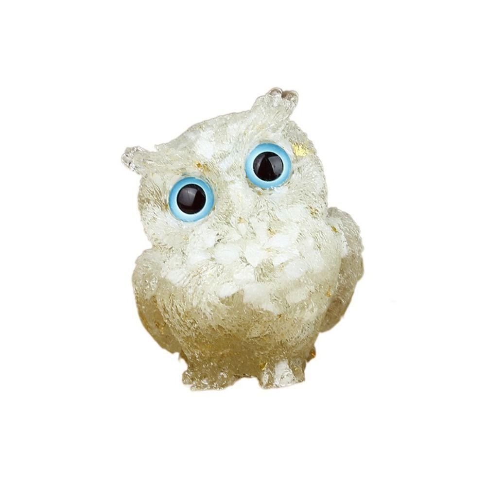 

Сделай сам Натуральный гравий Камень Форма совы Мини фигурки совы Забавное хрустальное украшение совы Коллекционные подарки 24
