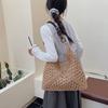 Summer Straw Woven Bag Women's New Seaside Vacation Beach Shoulder Tote Bag Woven Vegetable Basket Bag