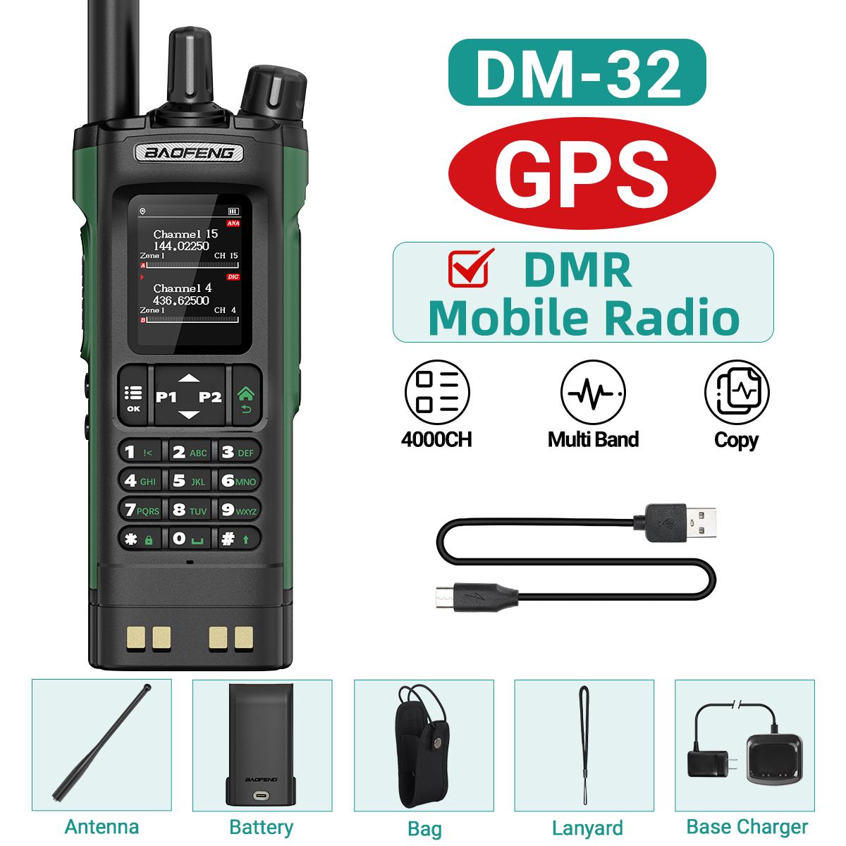 BAOFENG DMR DM-32 Digitale Portofoon GPS Dual Mode Analoog TDMA Dubbele Tijdslot Luchtband APRS Digitale Oproep Amateurradio US