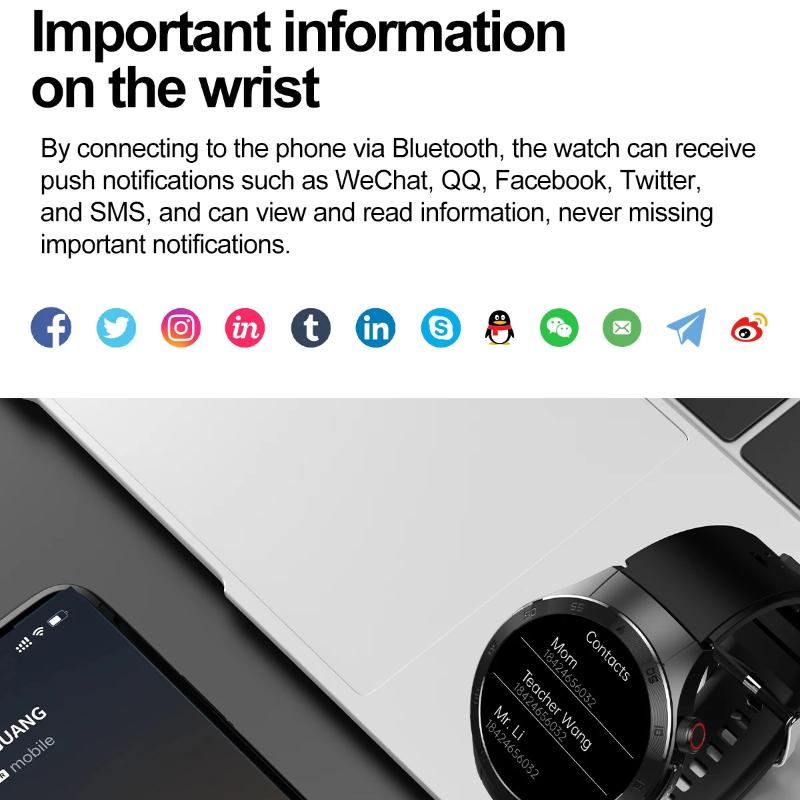 2025 Nové chytré hodinky se safírovým sklem pro neinvazivní monitorování zdraví, laserová terapie, krevní tuk, kyselina močová, EKG, chytré hodinky pro Xiaomi