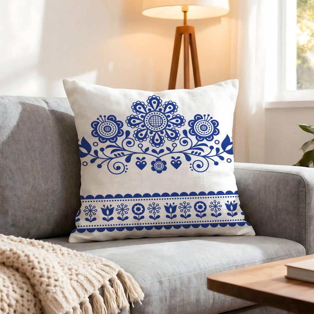 Pattern Scandinavian Floral Cushion Cover 1Pcs Decorative Covers Soft Cushion Case For Sofa Couch Decor 40X40 45X45 Pillowcases