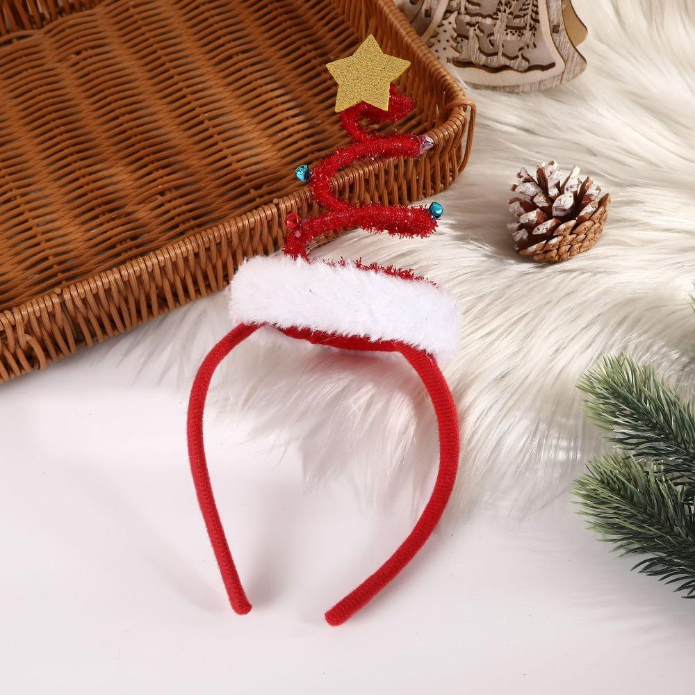 Santa's Hat Christmas Tree Hair Hoop Spring Children Headwear  Xmas Hair Accessories