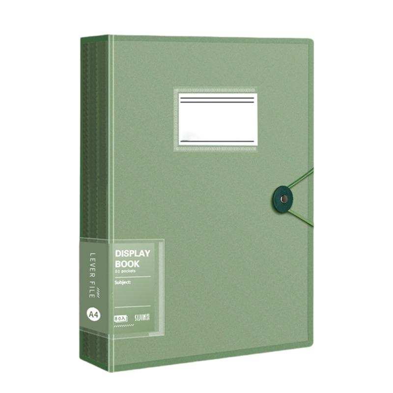 Multipurpose Document Project Folder 80 Pockets Display Folder Letter Size Display Folders Book with Protective Sleeve
