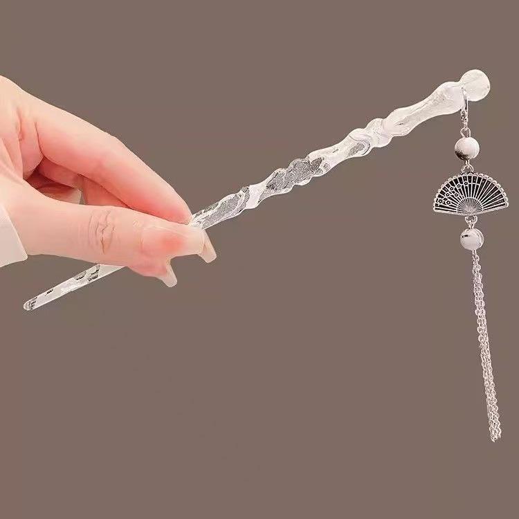 Sandalwood Women's Hairpin: Elegant Modern-Chinese Style Wooden Updo Stick
