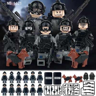 Vojenská série Speciální policejní voják Minifigurka Stavební kostky Hračky