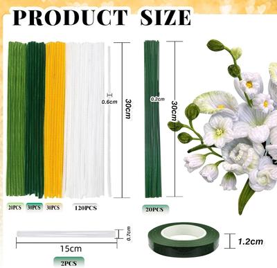 Pipe Cleaners Craft Supplies DIY Daisy Bouquets Making Kit Mixed Colors Chenille Stems Artificial Flowers Craft Kit for DIY Art