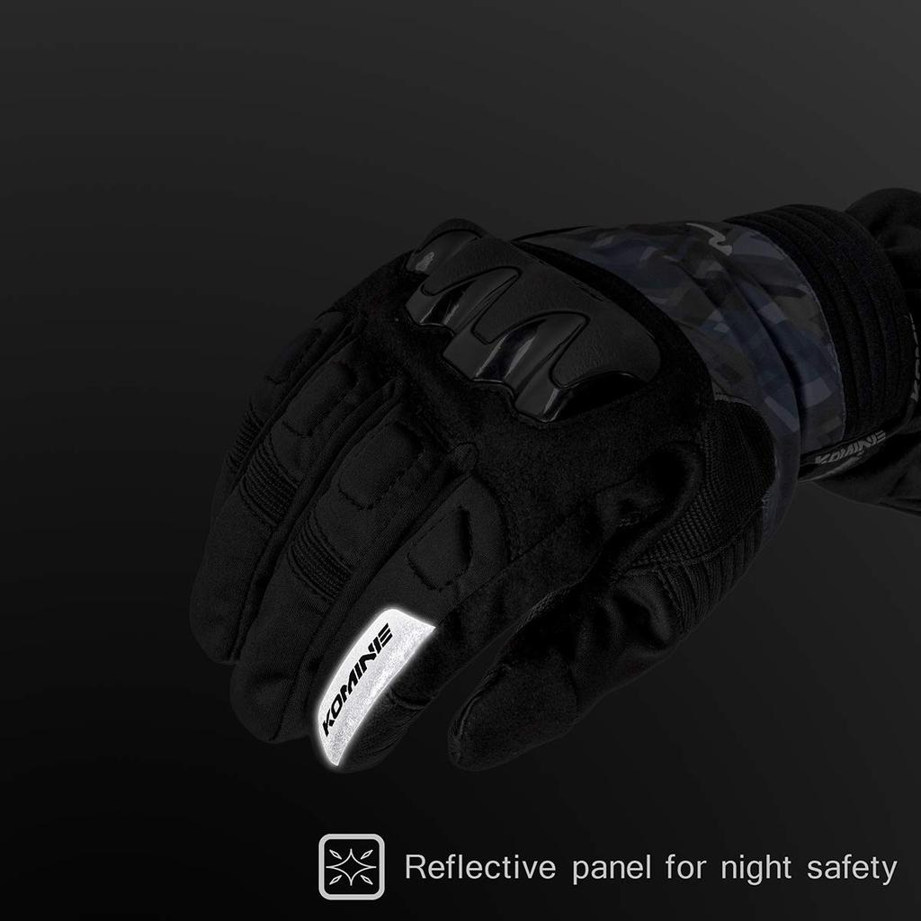 Motorcycle Gloves Protect Winter Gloves XL 1279 For Winter and Spring Waterproof Cold Protection Stretch Material Protector [Komine] Black/Red GK-834