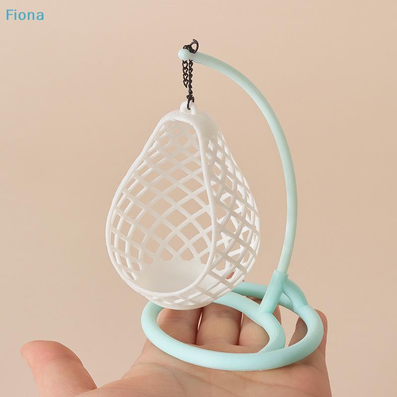 1:12 Scale Mini Hanging Swing Chair,Dollhouse Wicker Egg Hammock, Miniature Furniture for Doll House Decor