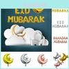Ensemble de Ballons en Aluminium Élégants Eid Ramadan Hajj Moubarak Pour Fournitures de Fête Islamique
