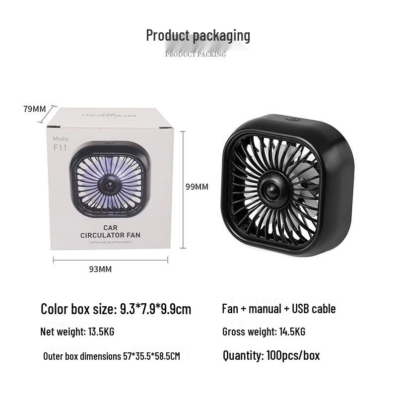 Colorful Mini Car Vent Fan: Compact Summer Cooling Solution