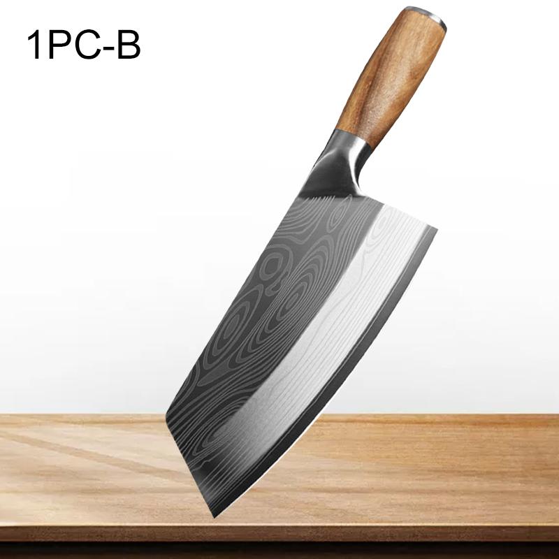 Chef Knife Japanese Kitchen Knife Slicing Meat Cleaver Ultra Sharp Butcher High Carbon Stainless Steel Laser Knives Wood Handle
