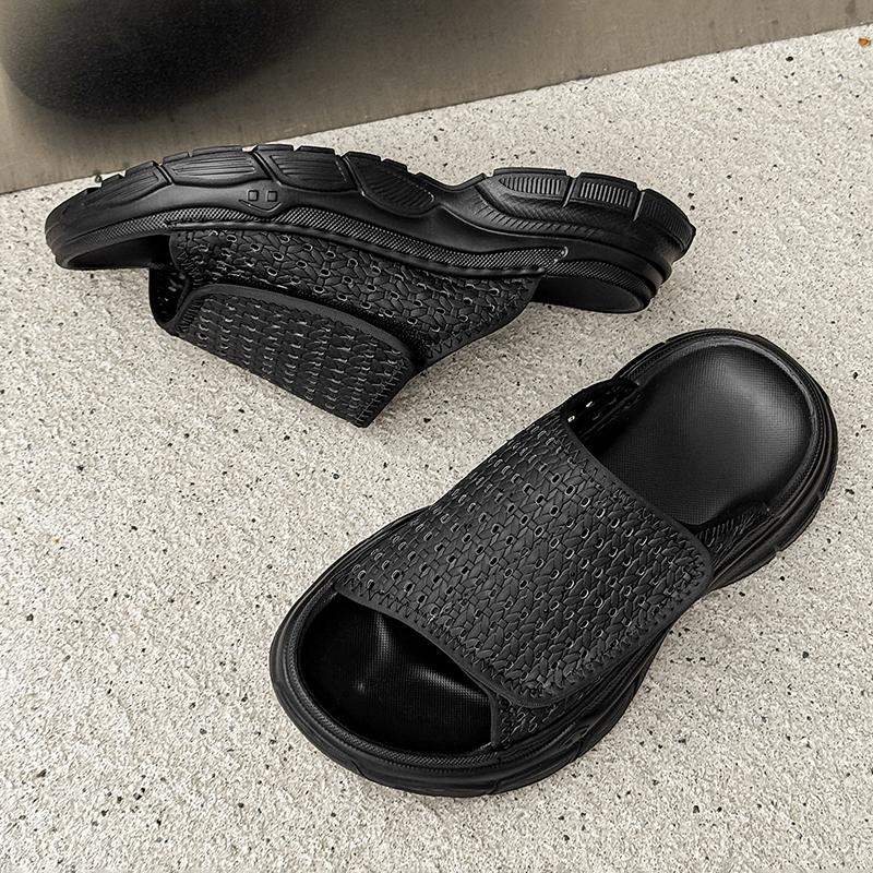 Fashion Business Summer Mens Casual Shoes Breathable Half Drag Fashion Outdoor Male Slippers Comfortable Beach Flats Leisure Walk Slides