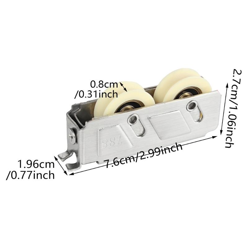 Guide per finestre in acciaio/nylon, rulli, pulegge per finestre scorrevoli, rulli per finestre scorrevoli, rullo a doppia ruota per finestre in alluminio